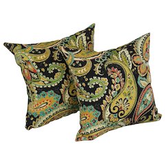 17-inch Square Solid Polyester Outdoor Throw Pillows (Set of 2)
