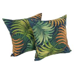 17-inch Square Solid Polyester Outdoor Throw Pillows (Set of 2)  9910-S2-REO-61