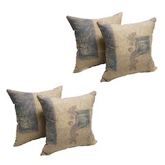 17-inch Square Polyester Outdoor Throw Pillows (Set of 4)