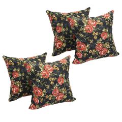 17-inch Jacquard Throw Pillows with Inserts (Set of 4)  9910-S4-ID-006