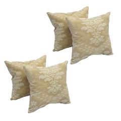 17-inch Jacquard Throw Pillows with Inserts (Set of 4)  9910-S4-ID-015