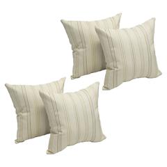 17-inch Jacquard Throw Pillows with Inserts (Set of 4)  9910-S4-ID-029