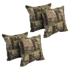 17-inch Jacquard Throw Pillows with Inserts (Set of 4)  9910-S4-ID-056