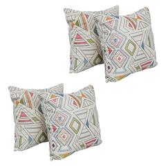 17-inch Jacquard Throw Pillows with Inserts (Set of 4)  9910-S4-ID-074