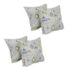 17-inch Jacquard Throw Pillows with Inserts (Set of 4)  9910-S4-ID-075