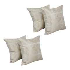 17-inch Jacquard Throw Pillows with Inserts (Set of 4)  9910-S4-ID-076