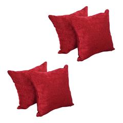 17-inch Jacquard Throw Pillows with Inserts (Set of 4)  9910-S4-ID-077