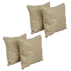 17-inch Jacquard Throw Pillows with Inserts (Set of 4)  9910-S4-ID-078