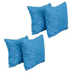 17-inch Jacquard Throw Pillows with Inserts (Set of 4)  9910-S4-ID-081