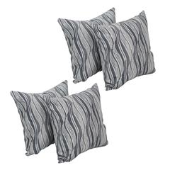 17-inch Jacquard Throw Pillows with Inserts (Set of 4)  9910-S4-ID-084