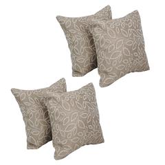 17-inch Jacquard Throw Pillows with Inserts (Set of 4)  9910-S4-ID-091