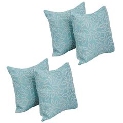 17-inch Jacquard Throw Pillows with Inserts (Set of 4)  9910-S4-ID-092
