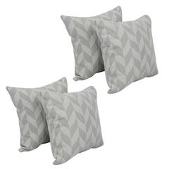 17-inch Jacquard Throw Pillows with Inserts (Set of 4)  9910-S4-ID-096