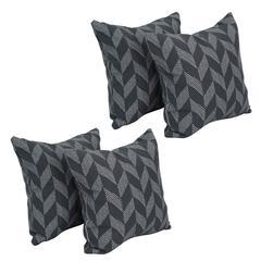 17-inch Jacquard Throw Pillows with Inserts (Set of 4)  9910-S4-ID-097