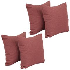 17-inch Jacquard Throw Pillows with Inserts (Set of 4)  9910-S4-ID-100