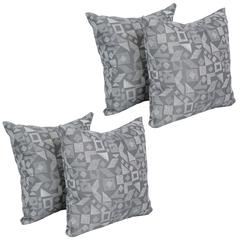 17-inch Jacquard Throw Pillows with Inserts (Set of 4)  9910-S4-ID-115