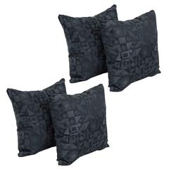 17-inch Jacquard Throw Pillows with Inserts (Set of 4)  9910-S4-ID-116