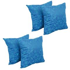 17-inch Jacquard Throw Pillows with Inserts (Set of 4)  9910-S4-ID-117