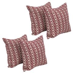 17-inch Jacquard Throw Pillows with Inserts (Set of 4)  9910-S4-ID-118