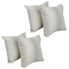 17-inch Jacquard Throw Pillows with Inserts (Set of 4)  9910-S4-ID-126