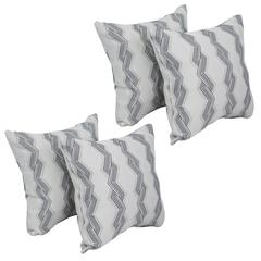 17-inch Jacquard Throw Pillows with Inserts (Set of 4)  9910-S4-ID-133