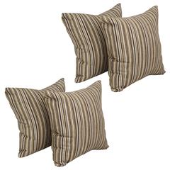 17-inch Jacquard Throw Pillows with Inserts (Set of 4)  9910-S4-ID-148