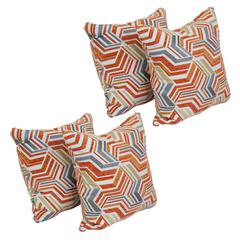 17-inch Jacquard Throw Pillows with Inserts (Set of 4)  9910-S4-ID-149