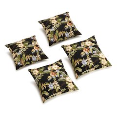 17-inch Square Solid Polyester Outdoor Throw Pillows (Set of 4)