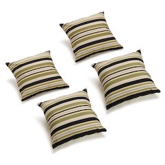17-inch Square Solid Polyester Outdoor Throw Pillows (Set of 4)