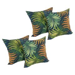 17-inch Square Pattern Polyester Outdoor Throw Pillows (Set of 4) 9910-S4-REO-61