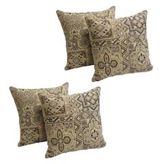 17-inch Tapestry Throw Pillows with Inserts (Set of 4) 9910-S4-ZP-ID-047