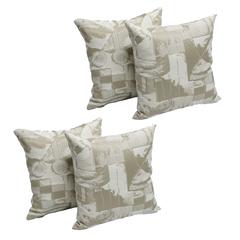17-inch Tapestry Throw Pillows with Inserts (Set of 4) 9910-S4-ZP-ID-048