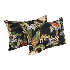 12 x 20-inch Rectangular Spun Poly Throw Pillows (Set of 2)  9911-S2-REO-12