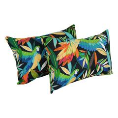 12 x 20-inch Rectangular Spun Poly Throw Pillows (Set of 2)  9911-S2-REO-48