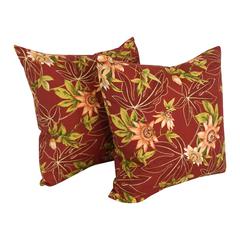 Outdoor Patterned Spun Polyester 25-inch Jumbo Throw Pillows (Set of 2) 9913-S2-REO-16