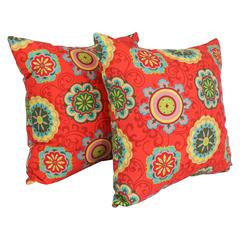 Outdoor Patterned Spun Polyester 25-inch Jumbo Throw Pillows (Set of 2) 9913-S2-REO-41