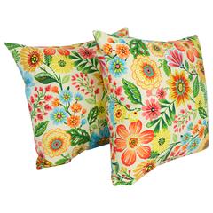 Outdoor Patterned Spun Polyester 25-inch Jumbo Throw Pillows (Set of 2) 9913-S2-REO-60
