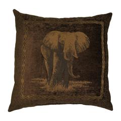 25-inch Premium Chenille Elephant Pillow 9940-CH-EL-CH