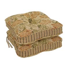 17-inch Premium Tapestry Corded Chair Cushions (Set of 2) CO-917X17CD-S2-COTP-1