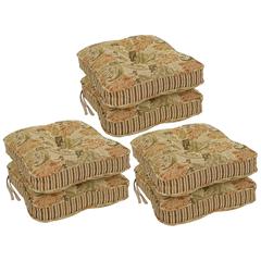 17-inch Premium Tapestry Corded Chair Cushions (Set of 6) CO-917X17CD-S6-COTP-1