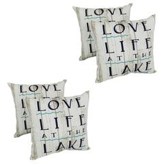 Spun Polyester 17-inch Outdoor Throw Pillows (Set of 4) CO-JO15-04-S4