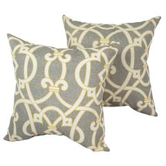 Blazing Needles Outdoor Spun Polyester Throw Pillows (Set of 2)