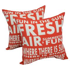 Blazing Needles 17-inch Outdoor Spun Polyester Throw Pillows (Set of 2)