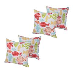 Spun Polyester 17-inch Outdoor Throw Pillows (Set of 4)  CO-JO16-11-S4