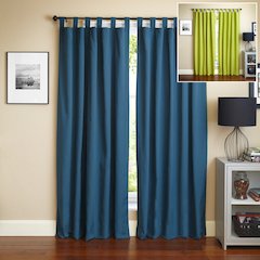 108-inch by 52-inch Two-Tone Twill Reversible Drapery Panels (Set of 2)