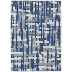 Machine Washable Indoor/Outdoor Chantille Navy 3' x 5' Rug