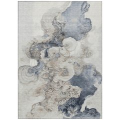 Machine Washable Indoor/Outdoor Chantille Ivory 3' x 5' Rug