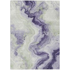 Machine Washable Indoor/Outdoor Chantille Lavender 3' x 5' Rug
