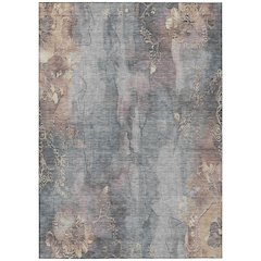 Machine Washable Indoor/Outdoor Chantille Gray 3' x 5' Rug