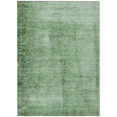Machine Washable Indoor/Outdoor Chantille Green 3' x 5' Rug